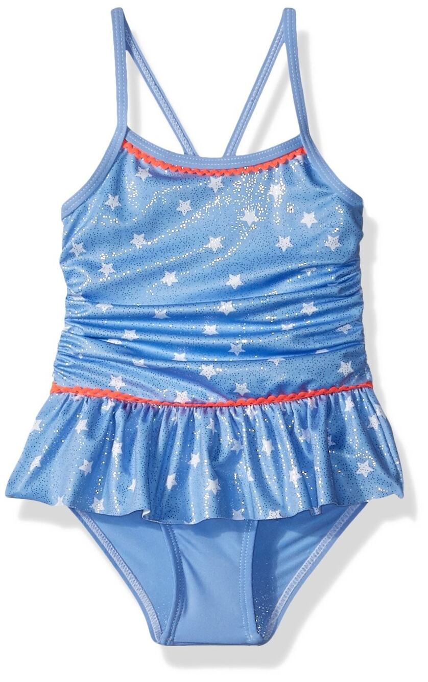 Pink Platinum Girls Star Foil 1-Piece Swimsuit Blue Size 2T